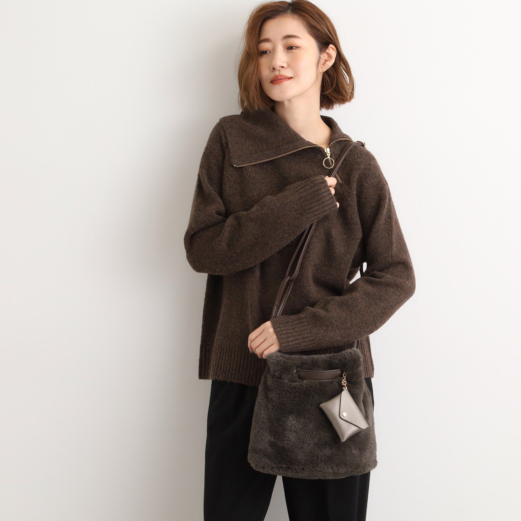 grove「エコファーポーチ付き2WAYショルダー」|ショルダー・メッセンジャー|