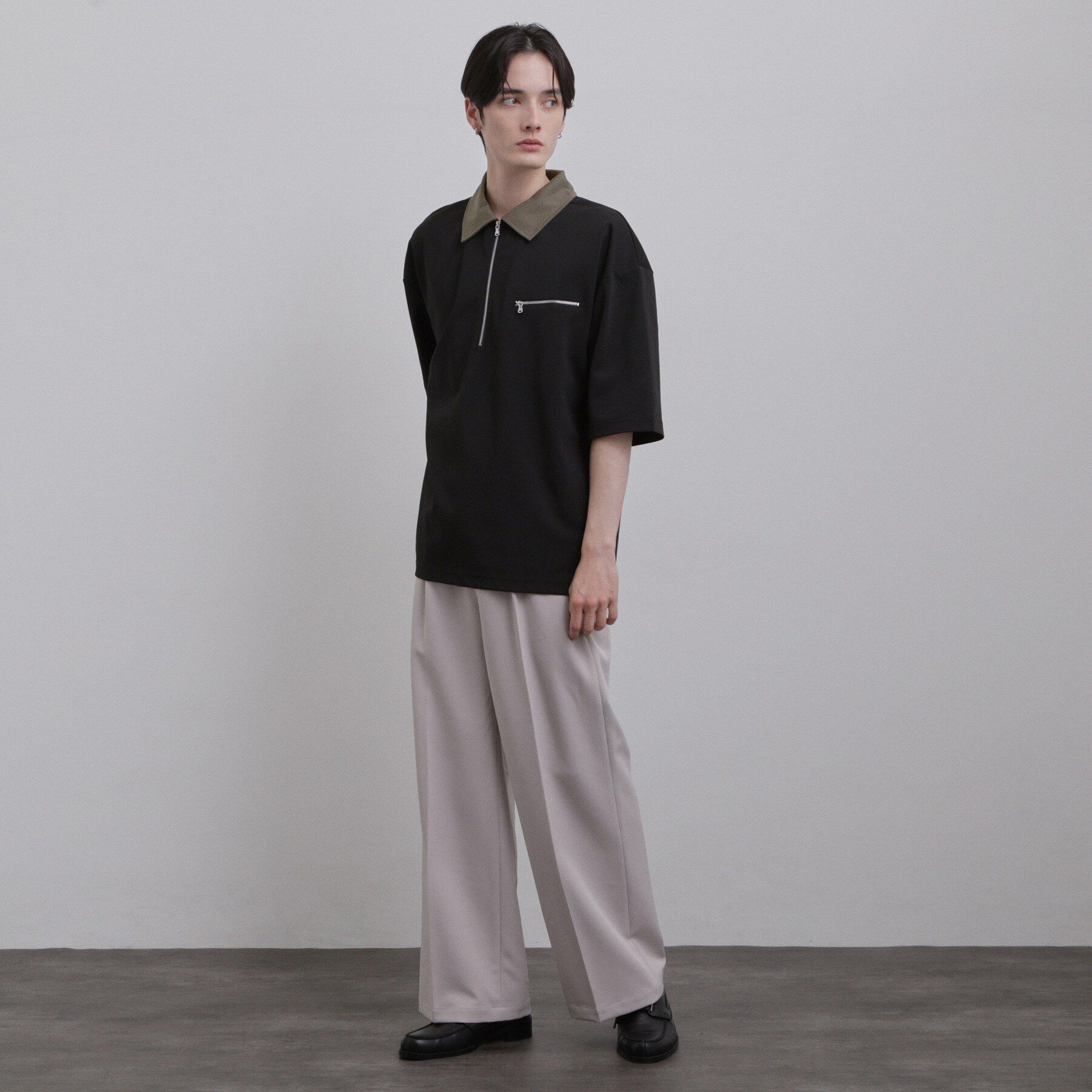 tk.TAKEO KIKUCHI「配色ハーフジップカットソー」|Tシャツ・カットソー|