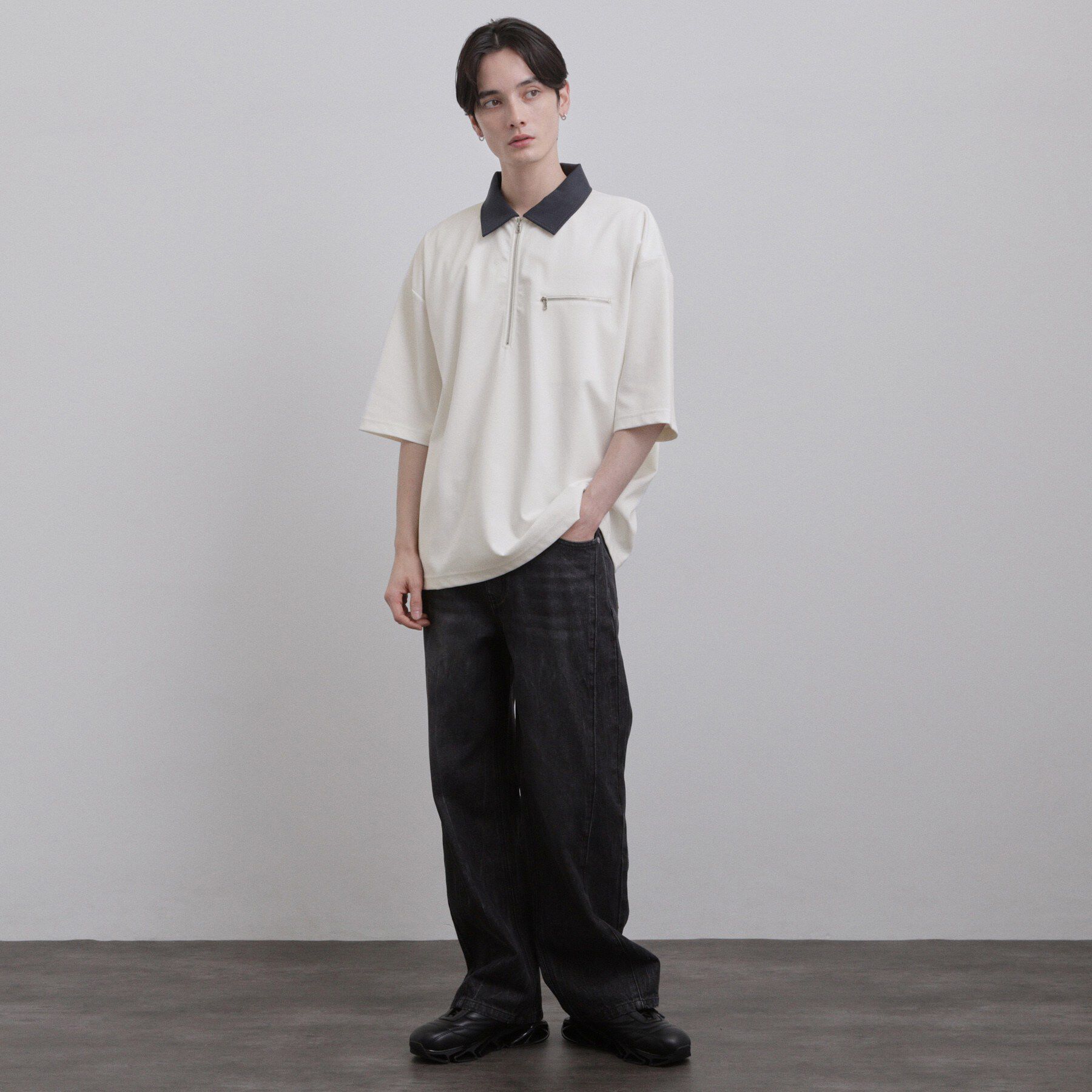 tk.TAKEO KIKUCHI「配色ハーフジップカットソー」|Tシャツ・カットソー|