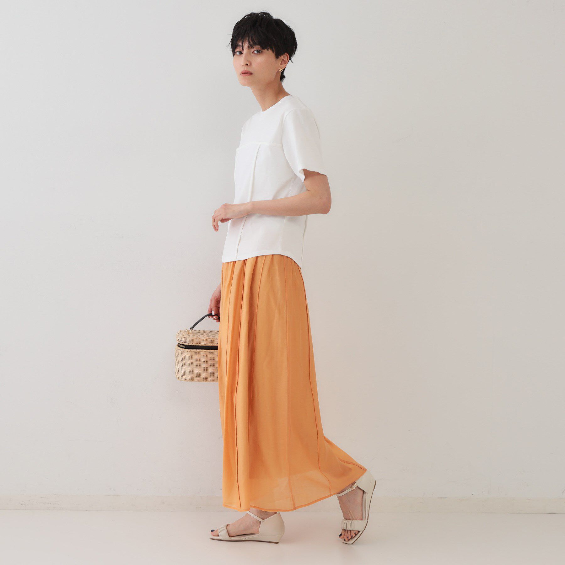 OPAQUE.CLIP「切り替えデザインカットソー【洗濯機洗い可】」|Tシャツ・カットソー|