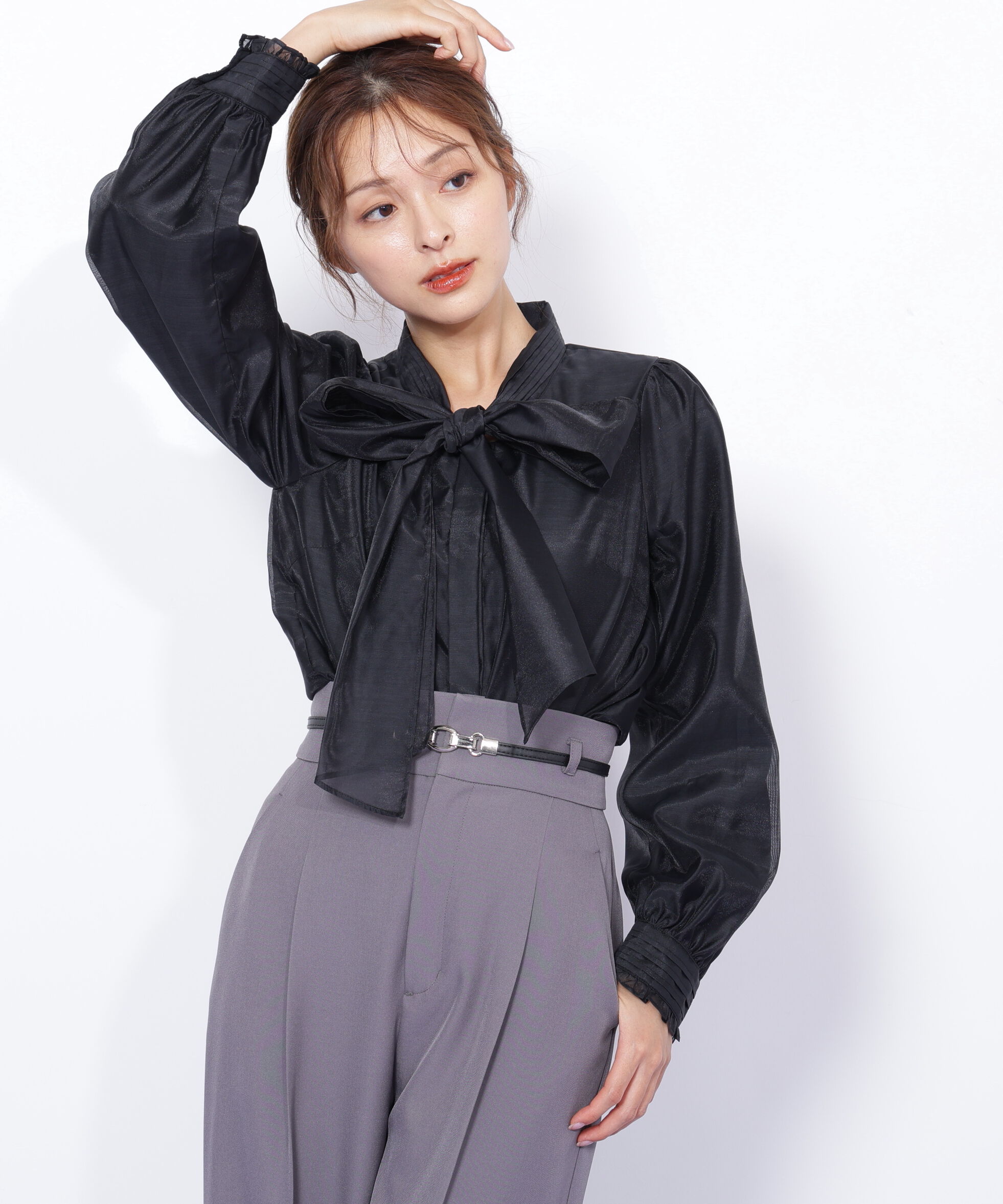  「ピンタックビッグリボンブラウス」|シャツ・ブラウス|