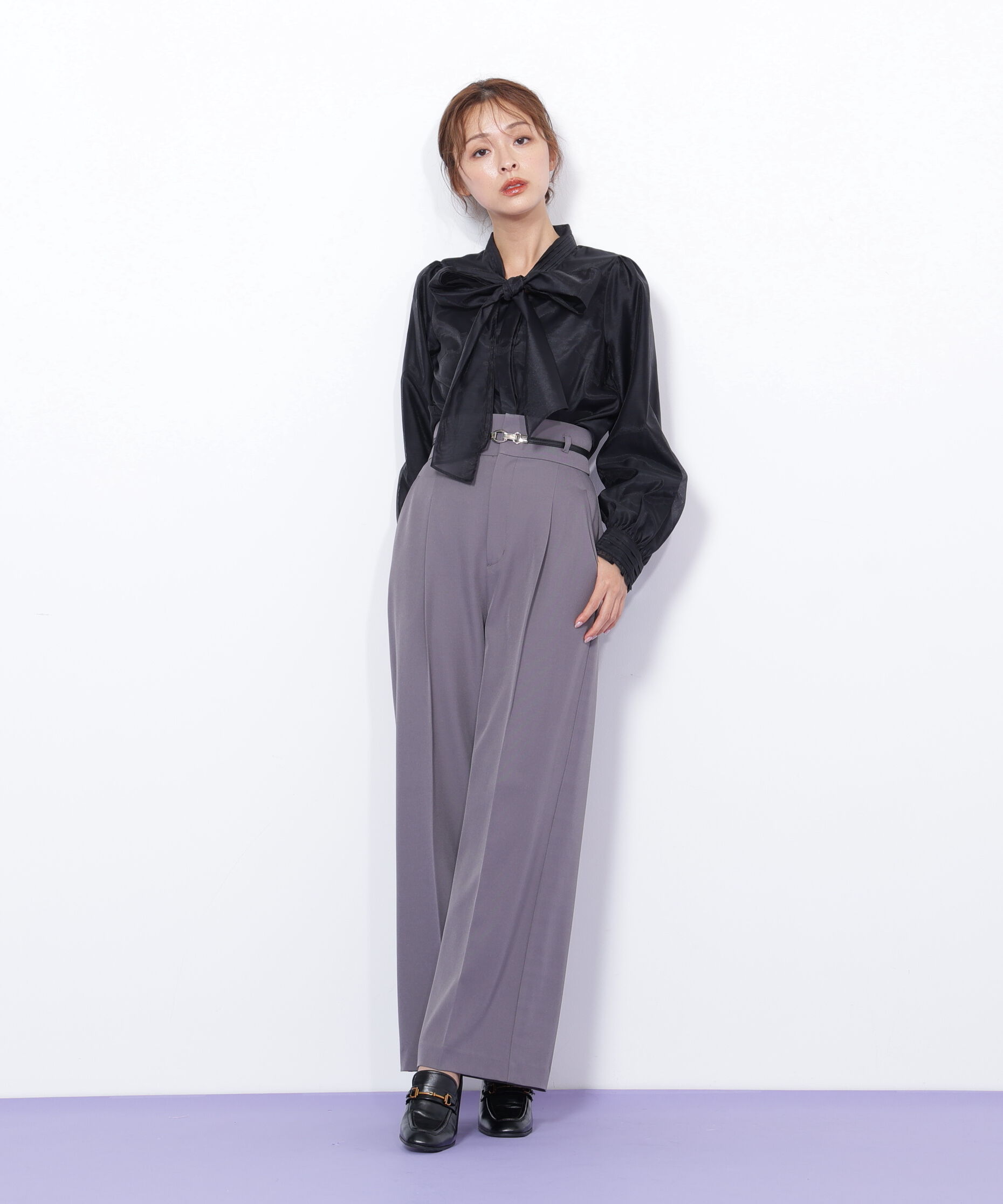  「ピンタックビッグリボンブラウス」|シャツ・ブラウス|