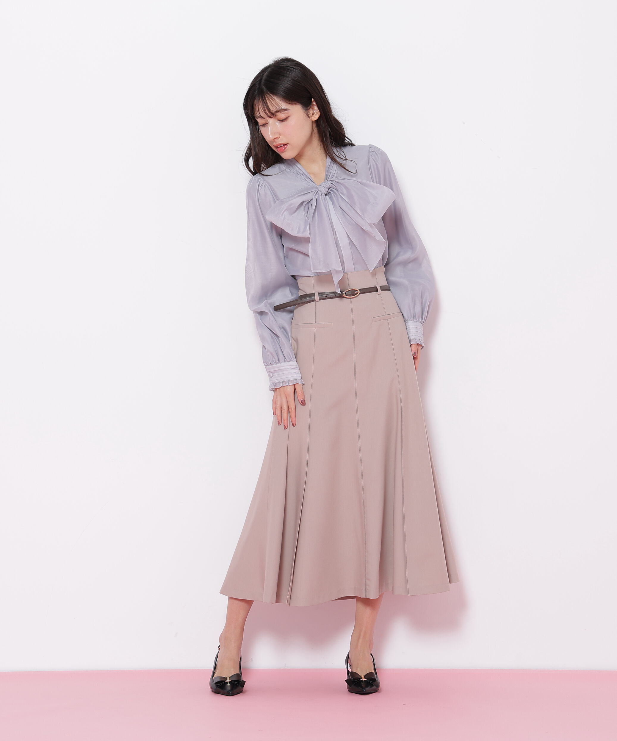  「ピンタックビッグリボンブラウス」|シャツ・ブラウス|