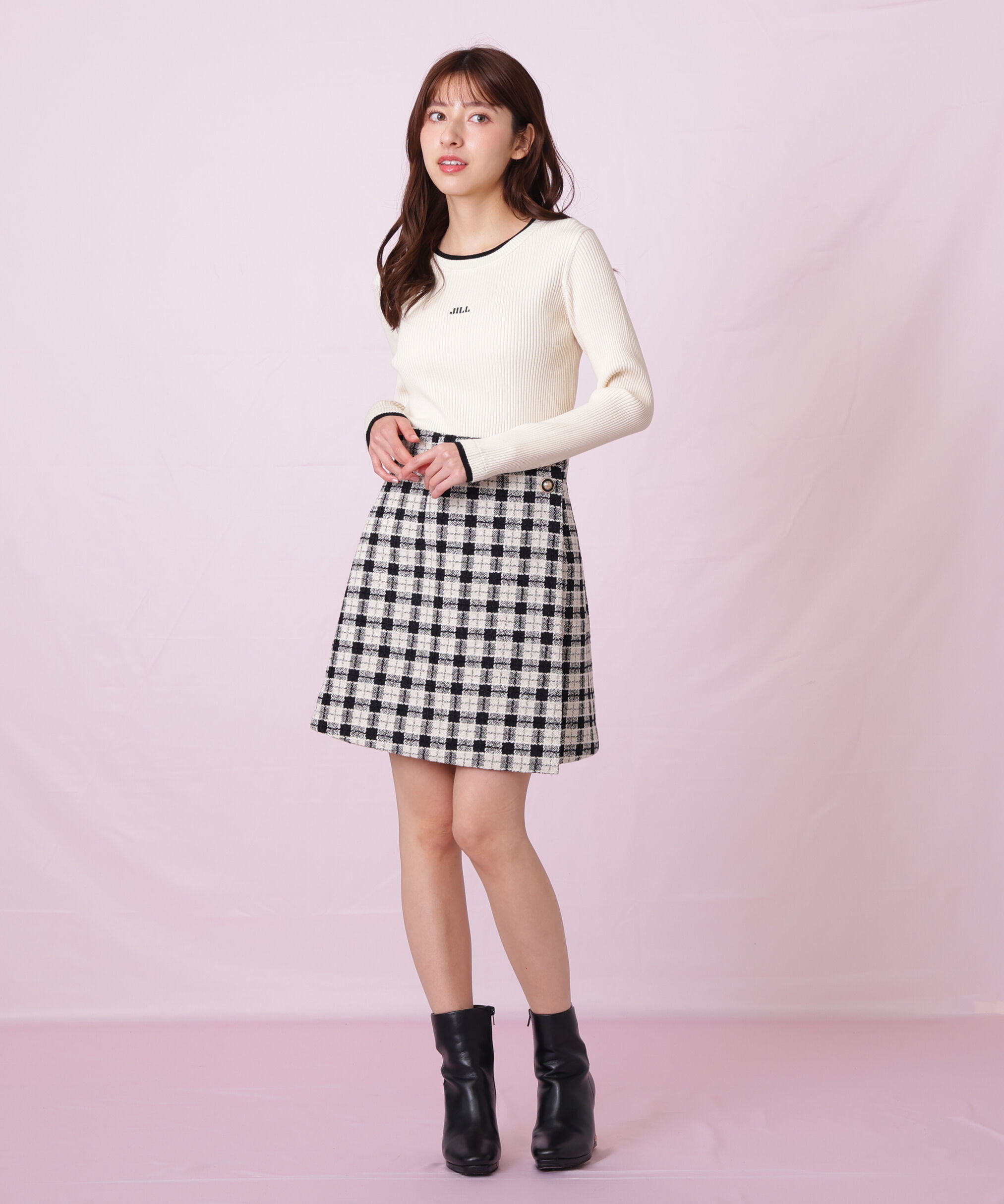  「配色リブニット」|ニット・セーター|