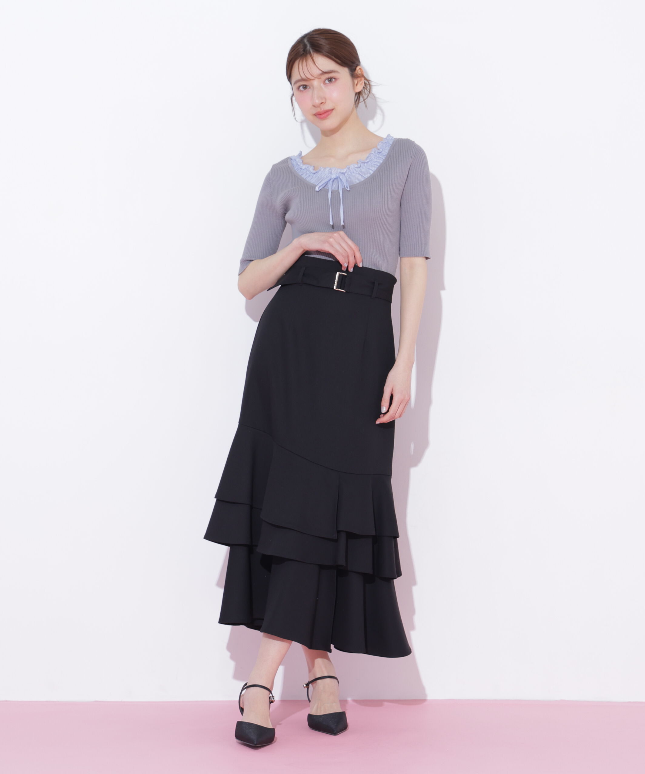  「フリルギャザーニット」|ニット・セーター|