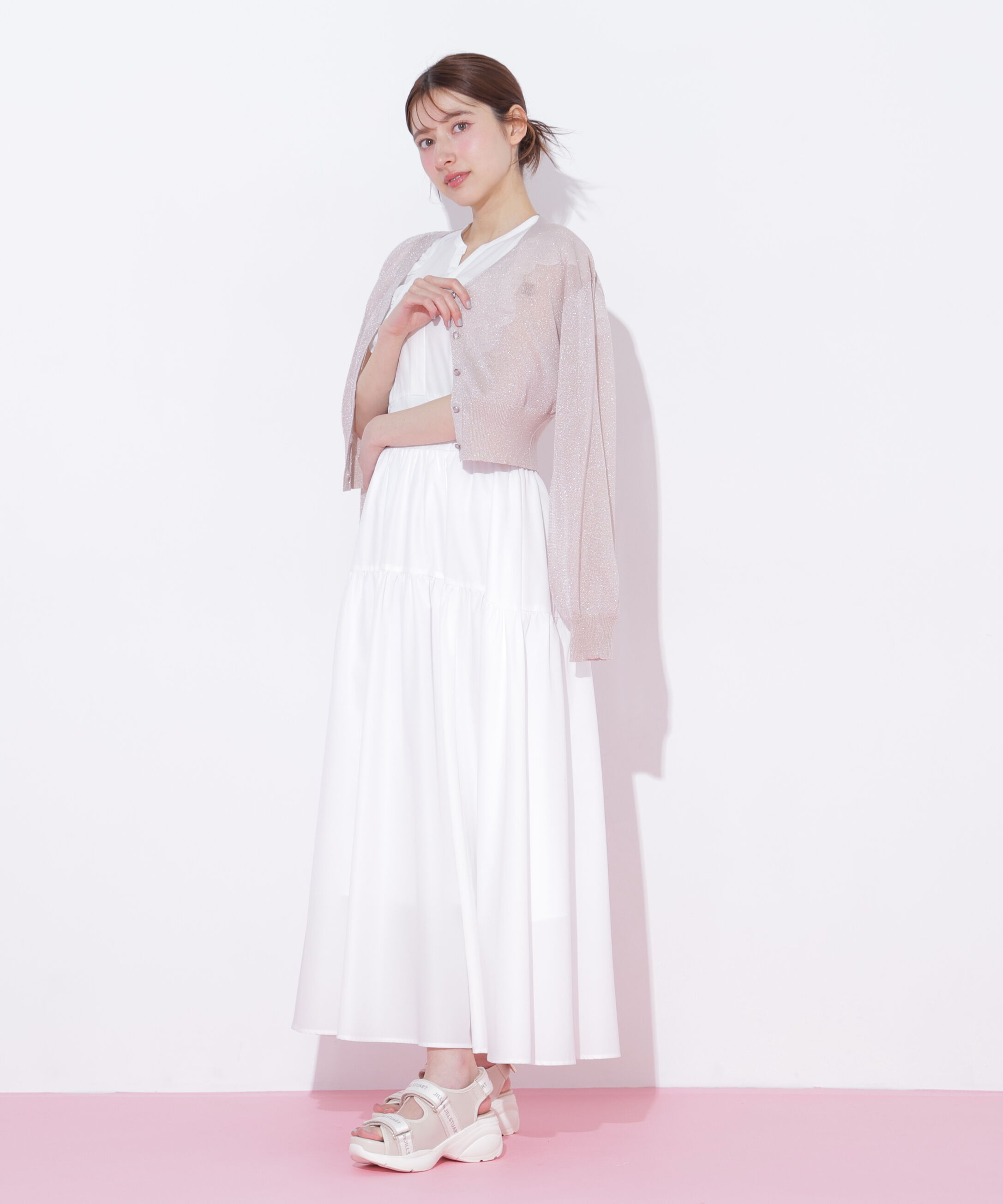  「シャイニーシアーカーディガン」|ニット・セーター|