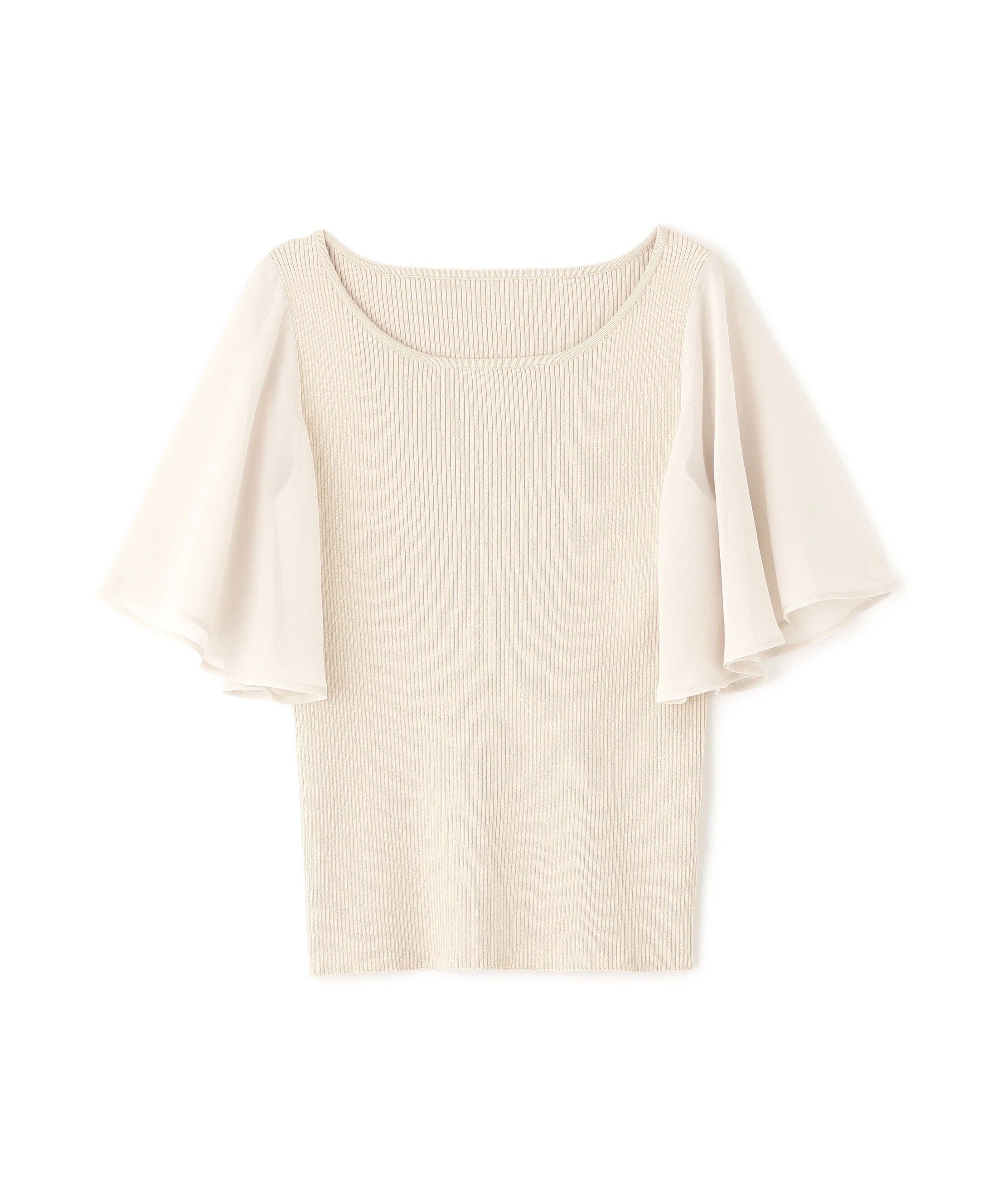 PROPORTION BODY DRESSING「シアーフレアスリーブリブニット」|ニット・セーター|