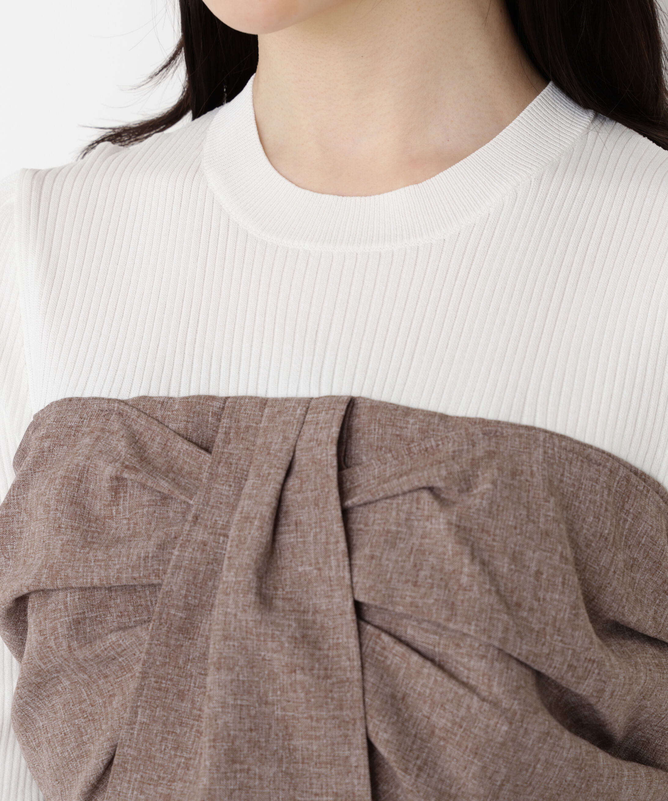 PROPORTION BODY DRESSING「フロントリボンドッキングワンピース 25AW」|ワンピース|