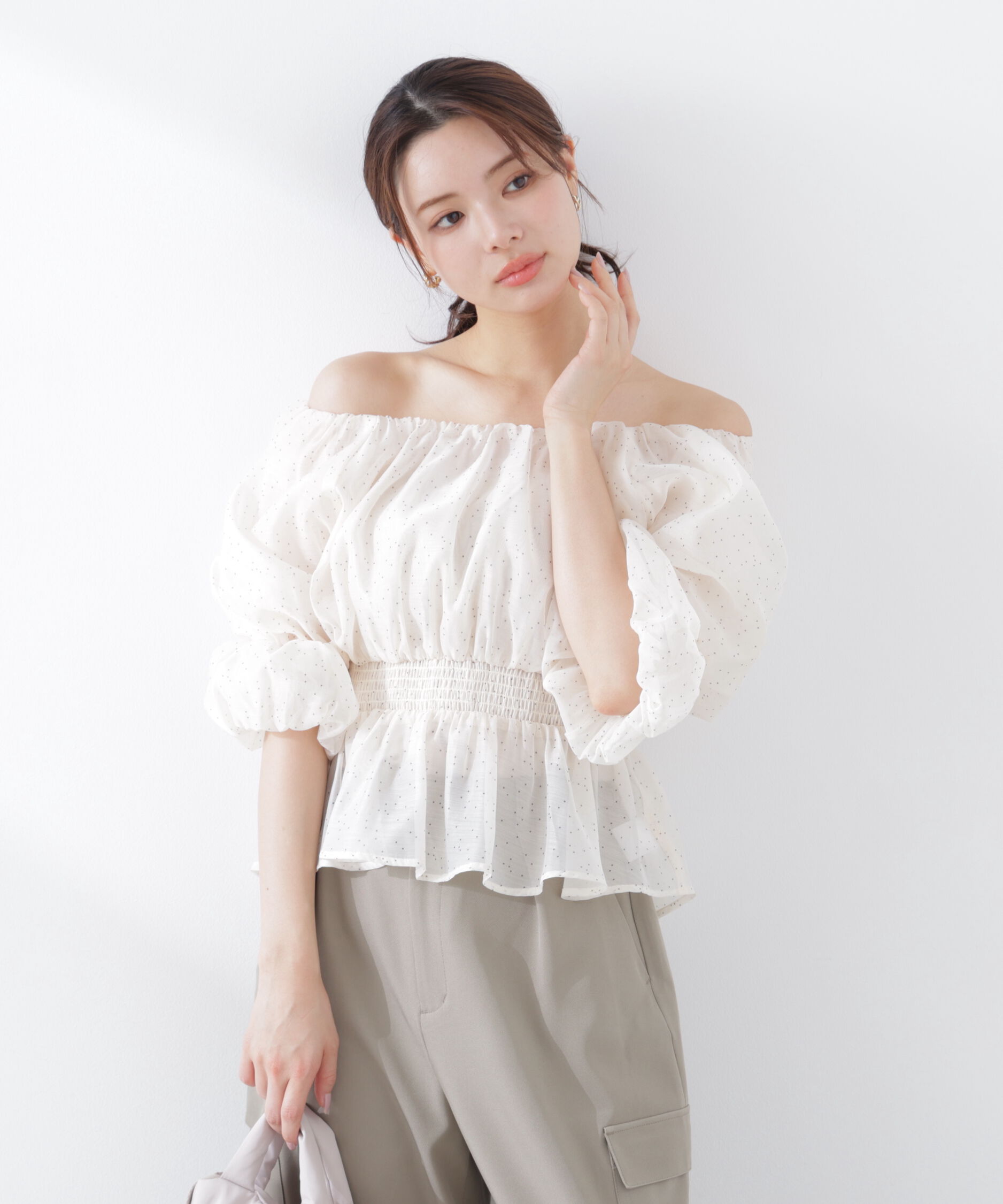 PROPORTION BODY DRESSING「2wayオフショルフィッシュテールブラウス　26SS」|シャツ・ブラウス|