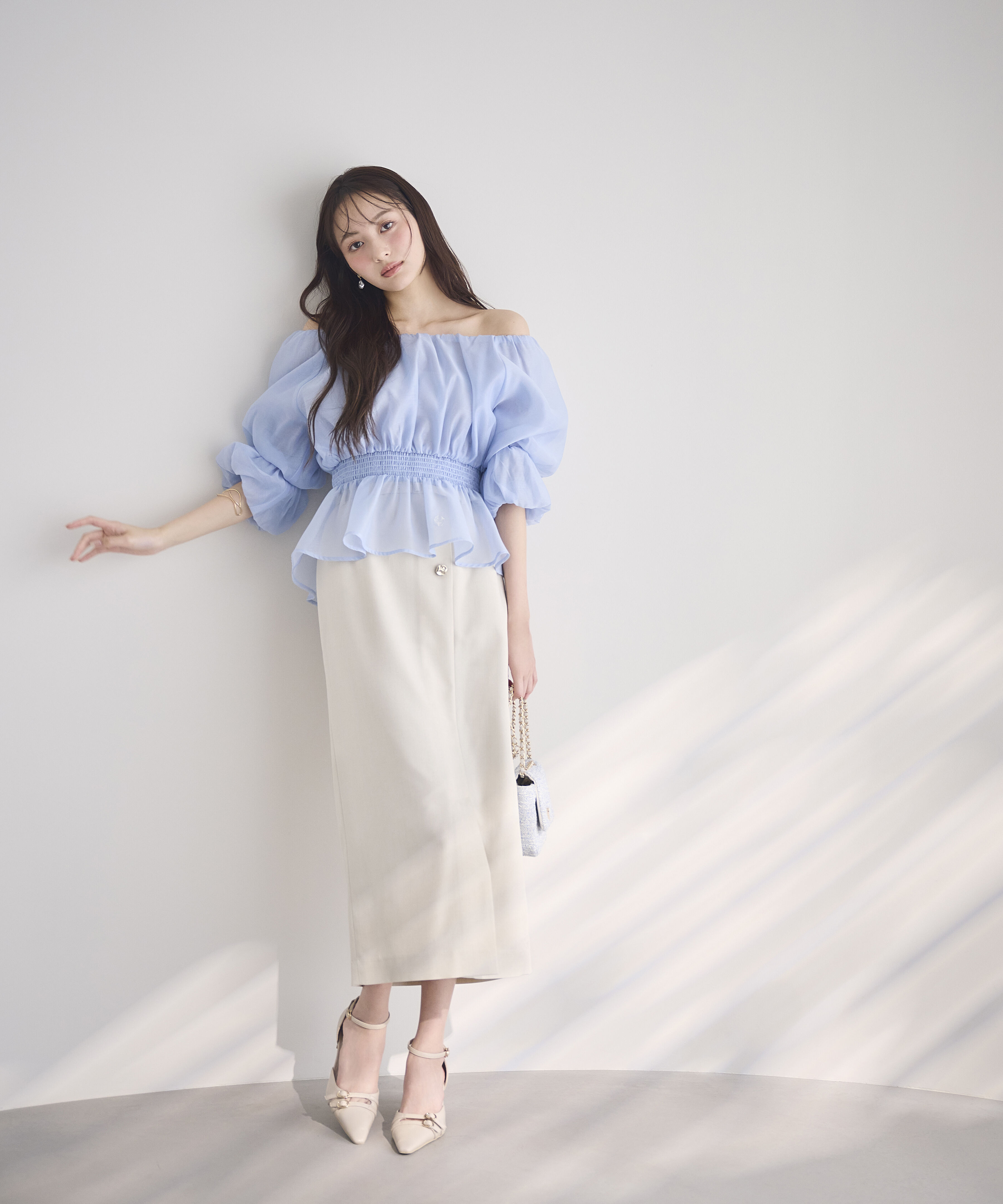 PROPORTION BODY DRESSING「2wayオフショルフィッシュテールブラウス　26SS」|シャツ・ブラウス|