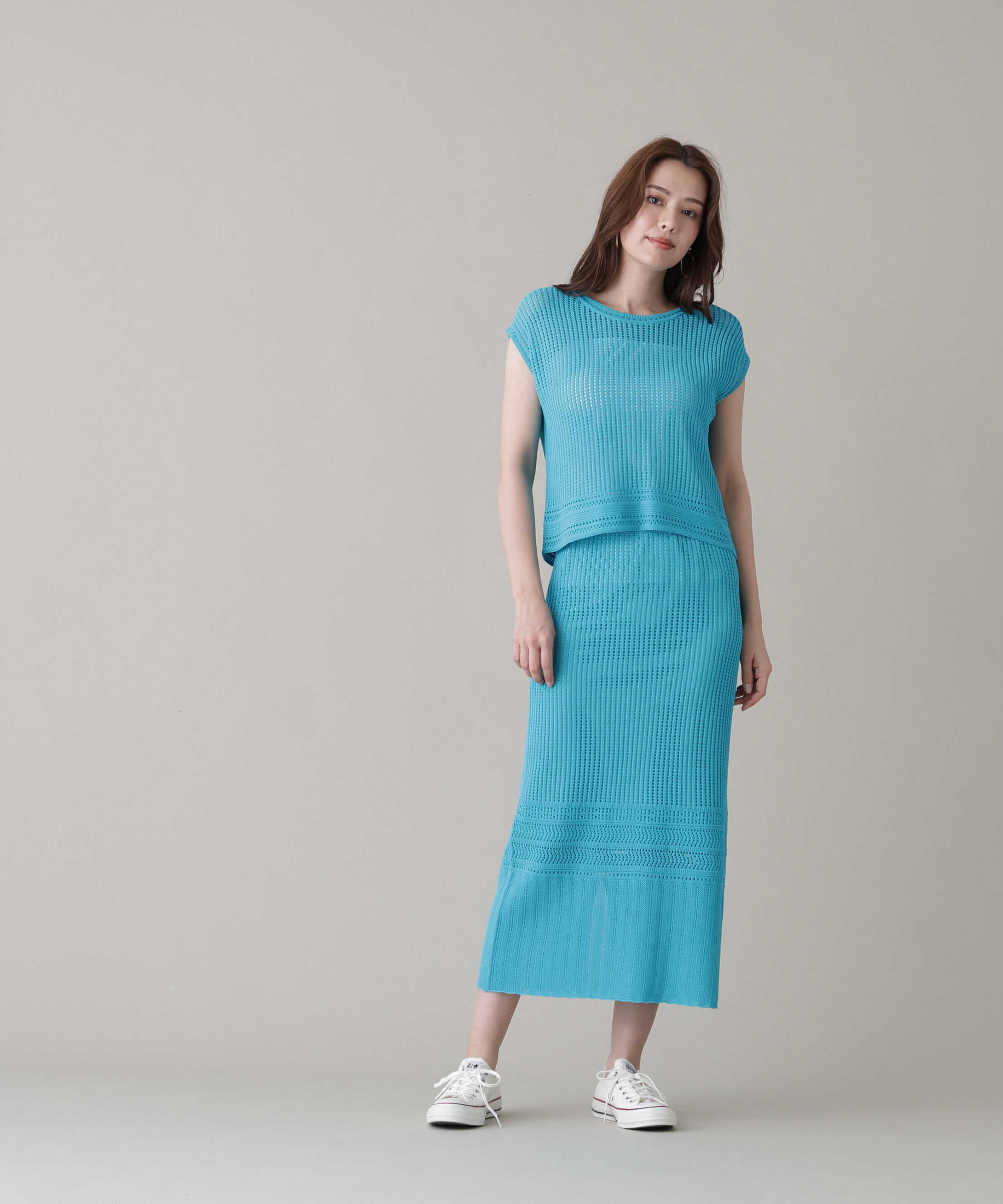  「メッシュニットスカート」|スカート|