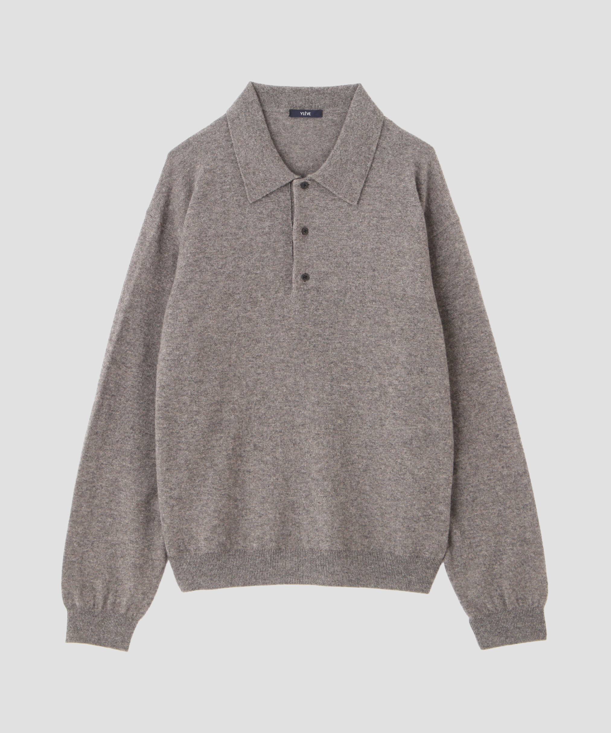YLEVE 「YLEVE / CASHMERE KNIT POLO」|ニット・セーター|グレー