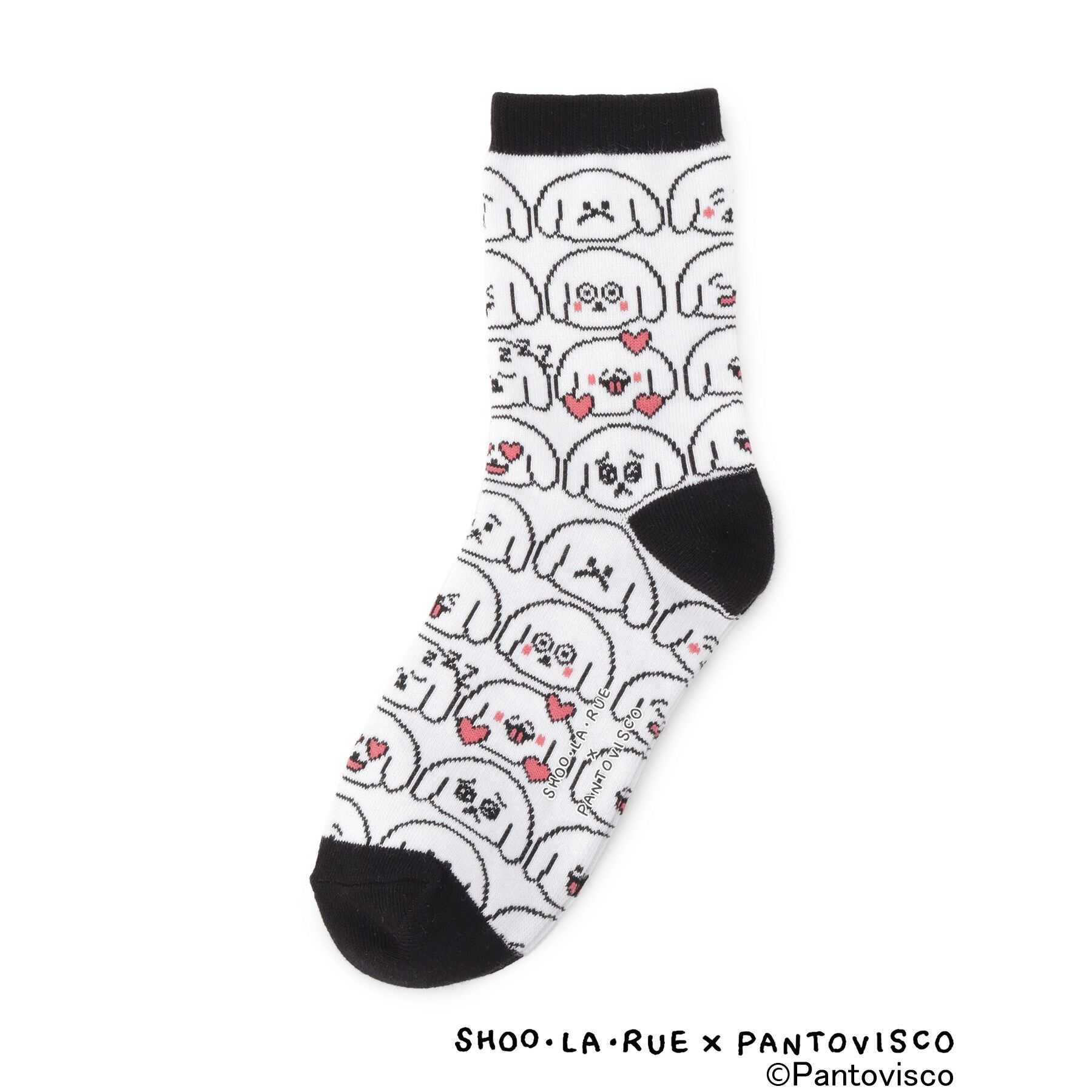 SHOO･LA･RUE「【パントビスコ／ぺろち】刺繍・ジャカード アソートソックス」|ソックス|ホワイト(401)