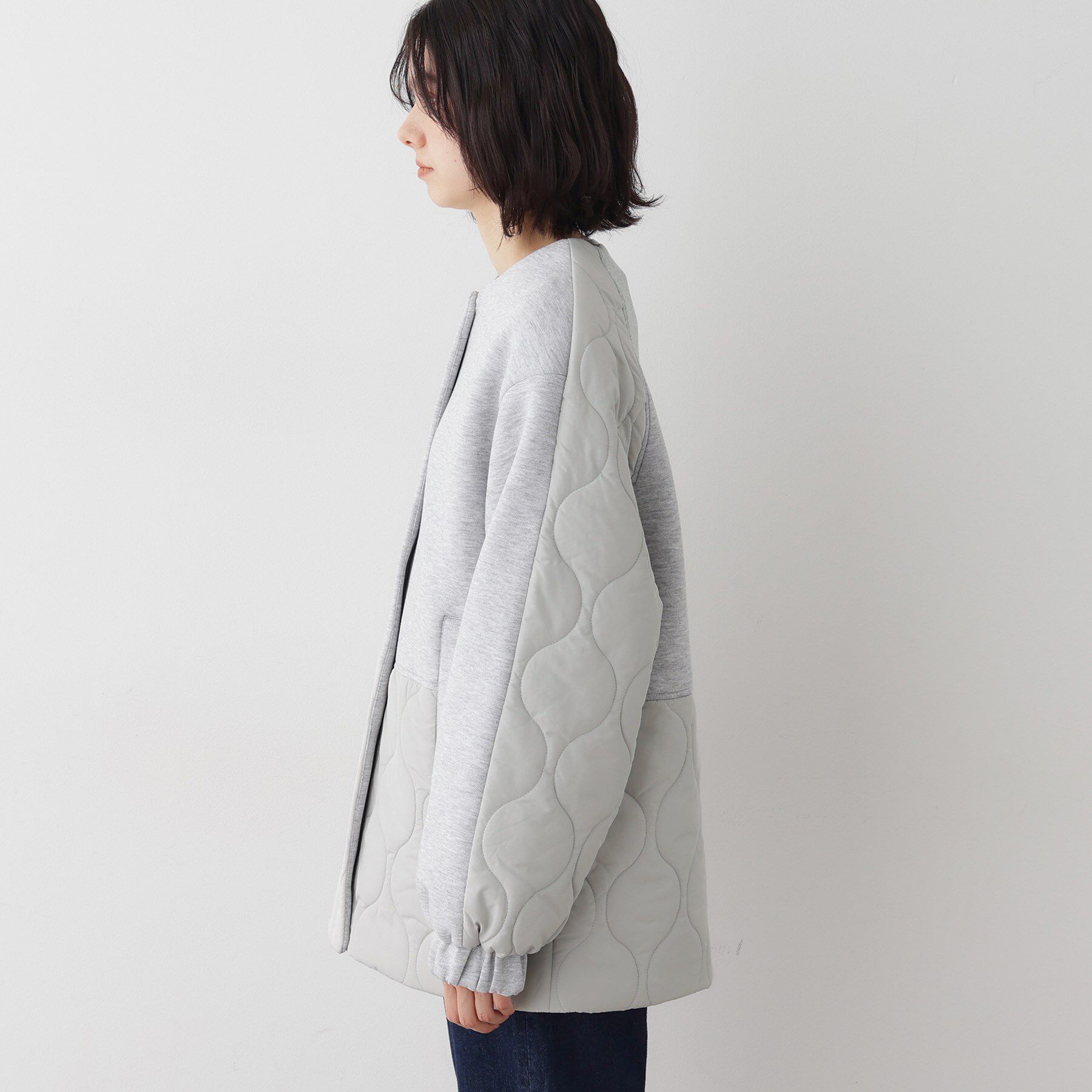 Dessin「【洗える】ダンボールコンビノーカラーコート」|ノーカラーコート|