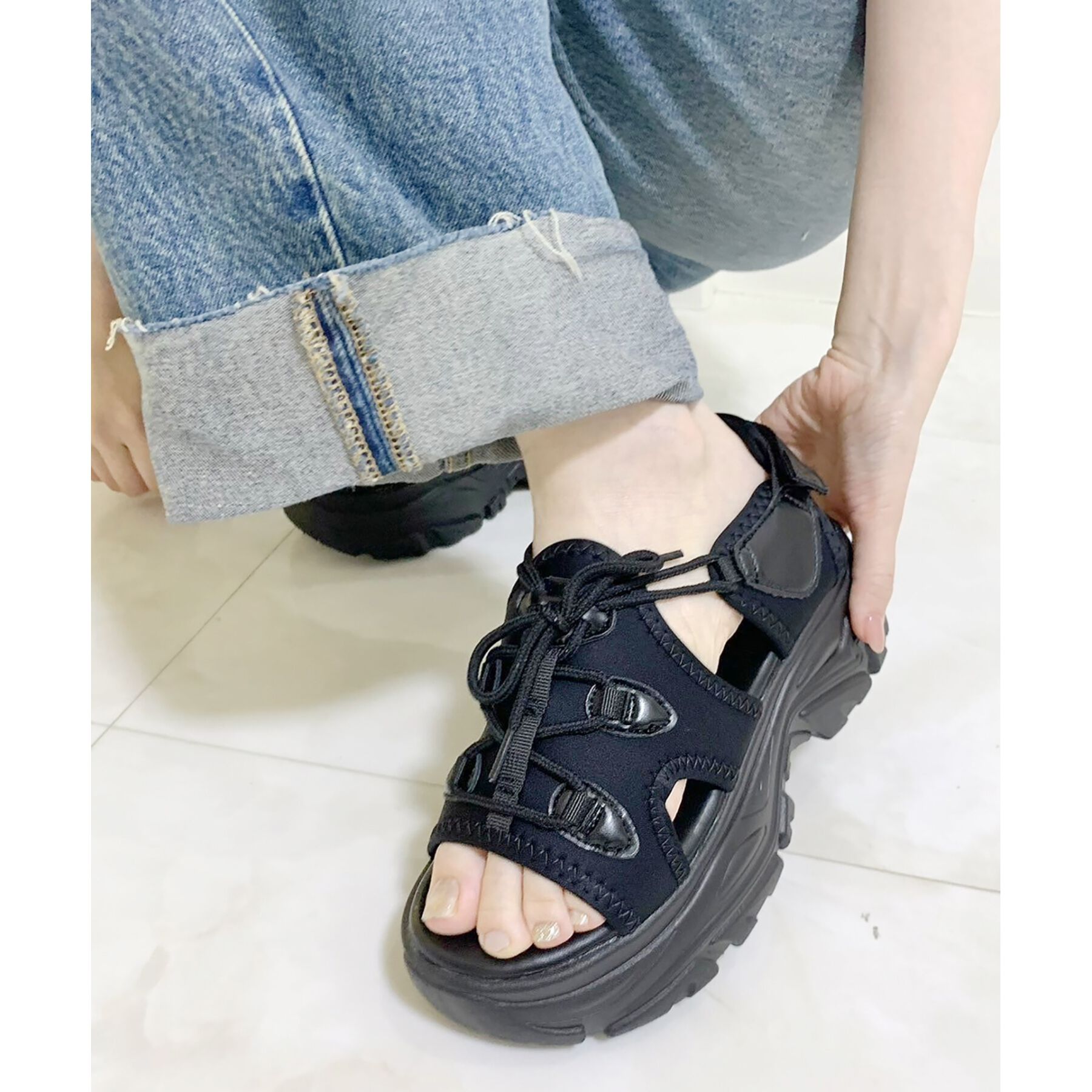 csT&P「厚底 スニーカーソールスポサン」|サンダル|