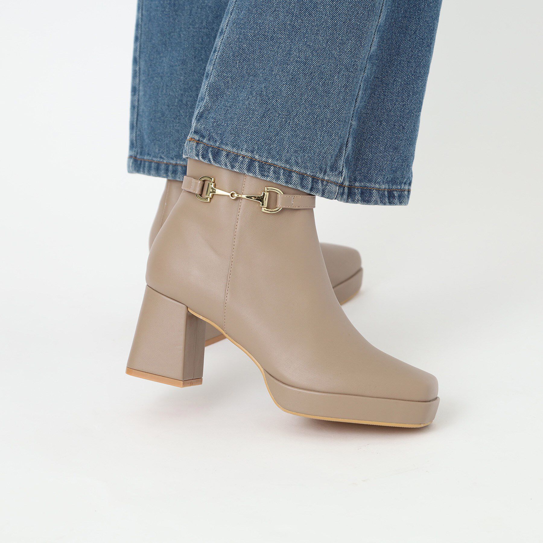 ESPERANZA「スクエアサイドビットブーツ」|ショートブーツ|