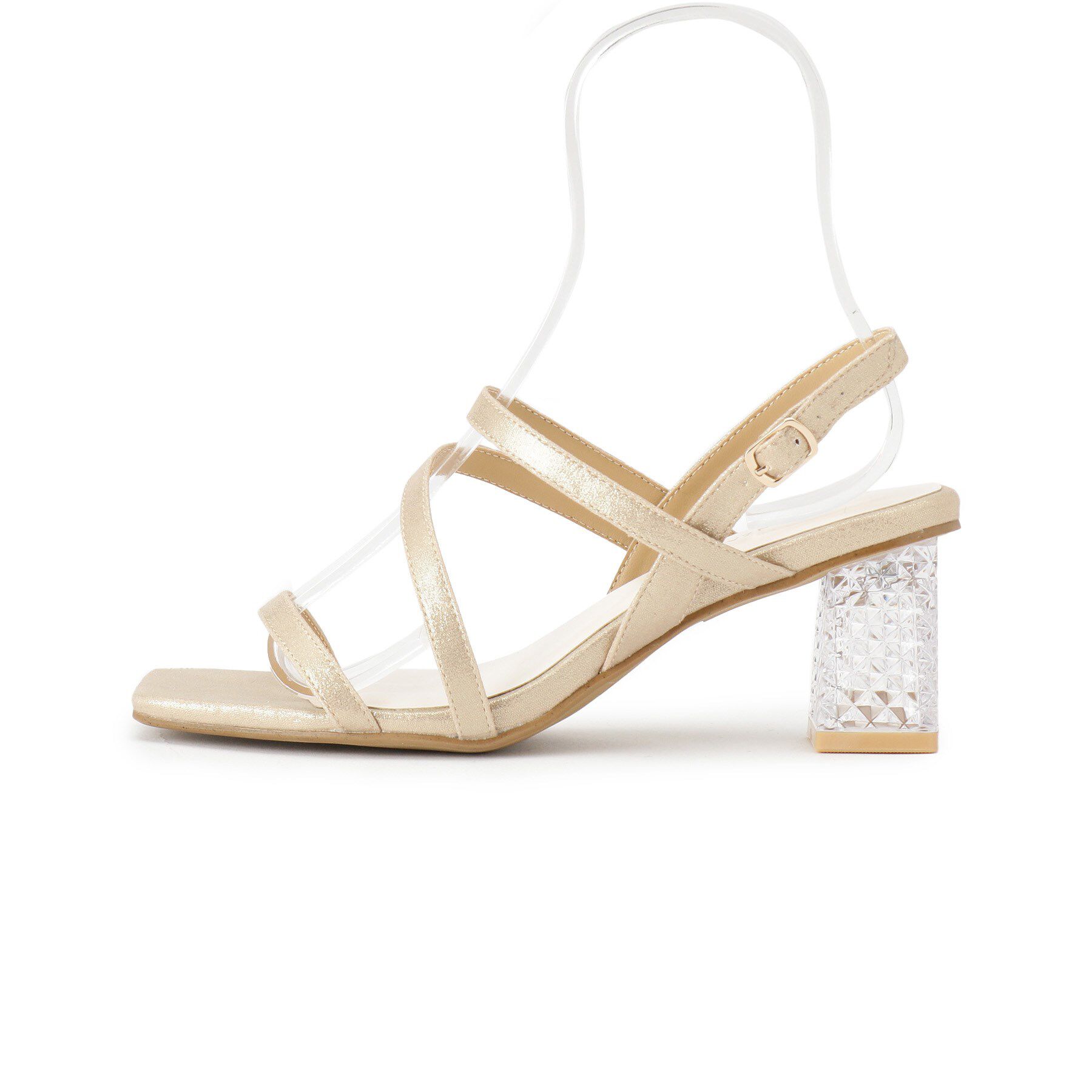 ESPERANZA「キルティングクリアヒールサンダル」|サンダル|