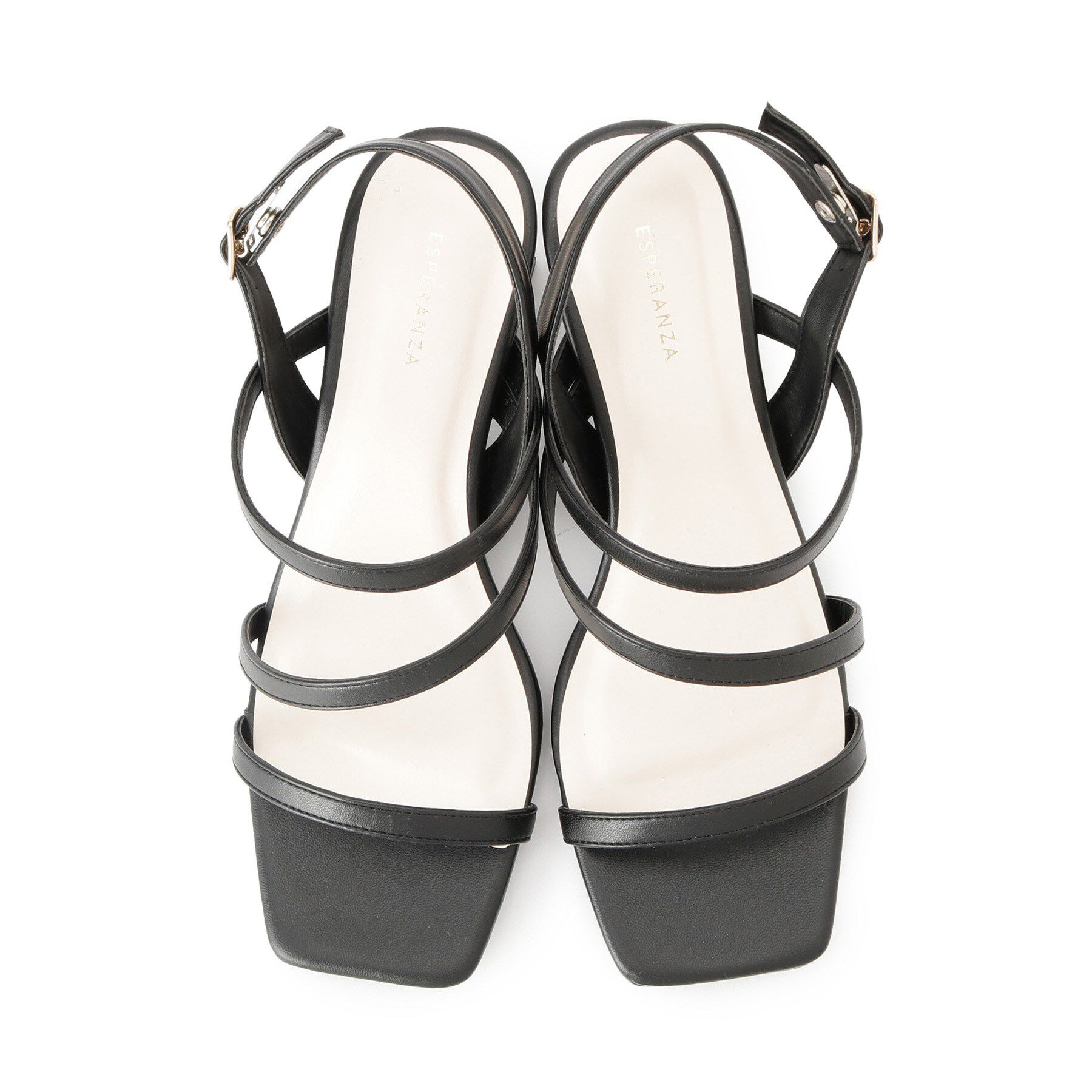 ESPERANZA「キルティングクリアヒールサンダル」|サンダル|