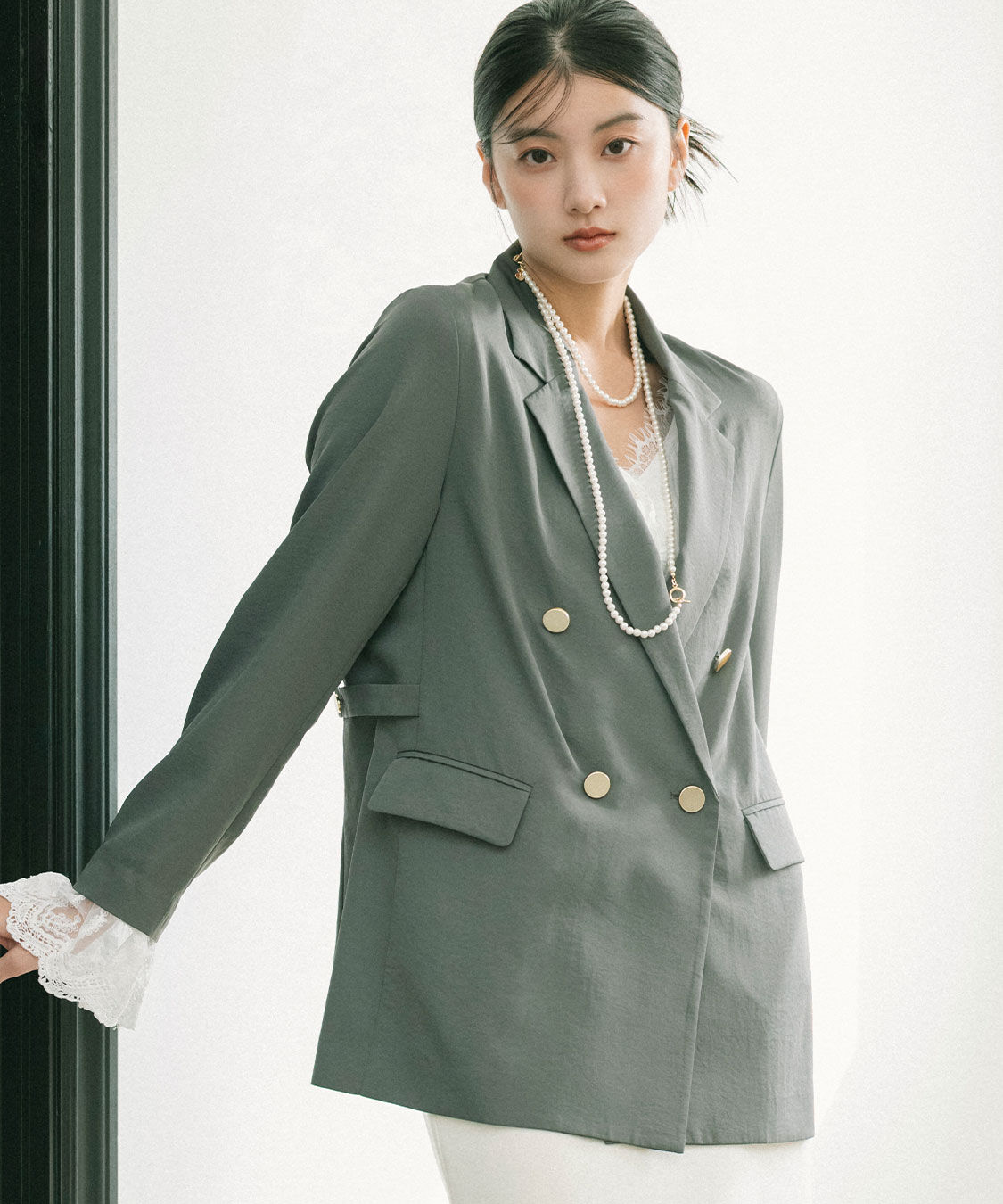 COCO DEAL「シアーリブレースカーディガン」|カーディガン|