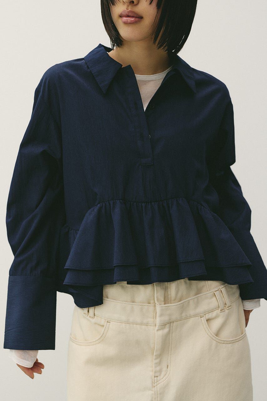 STYLEMIXER「ヘムフリルシャツ」|シャツ・ブラウス|NVY