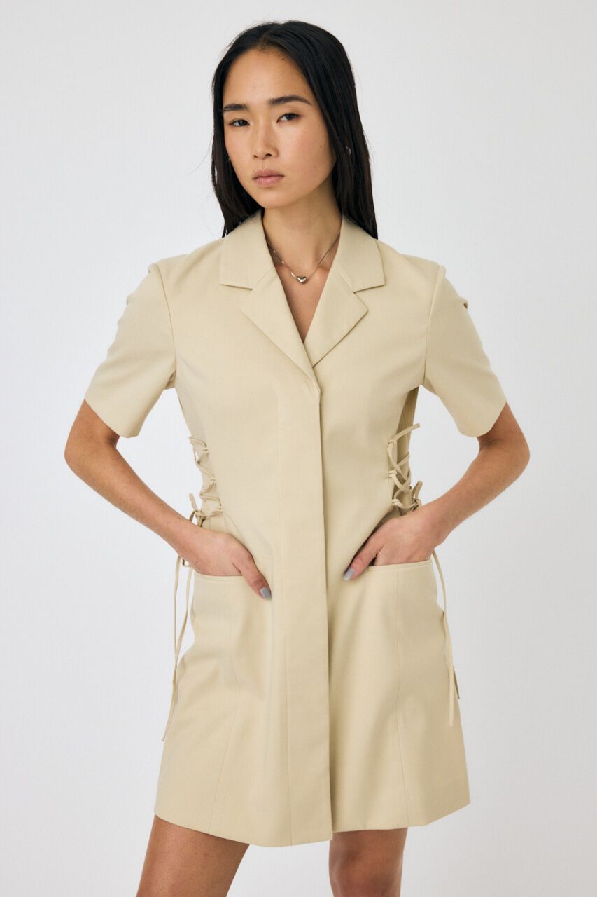 MOUSSY「LACE UP TAILORED ドレス」|ワンピース|