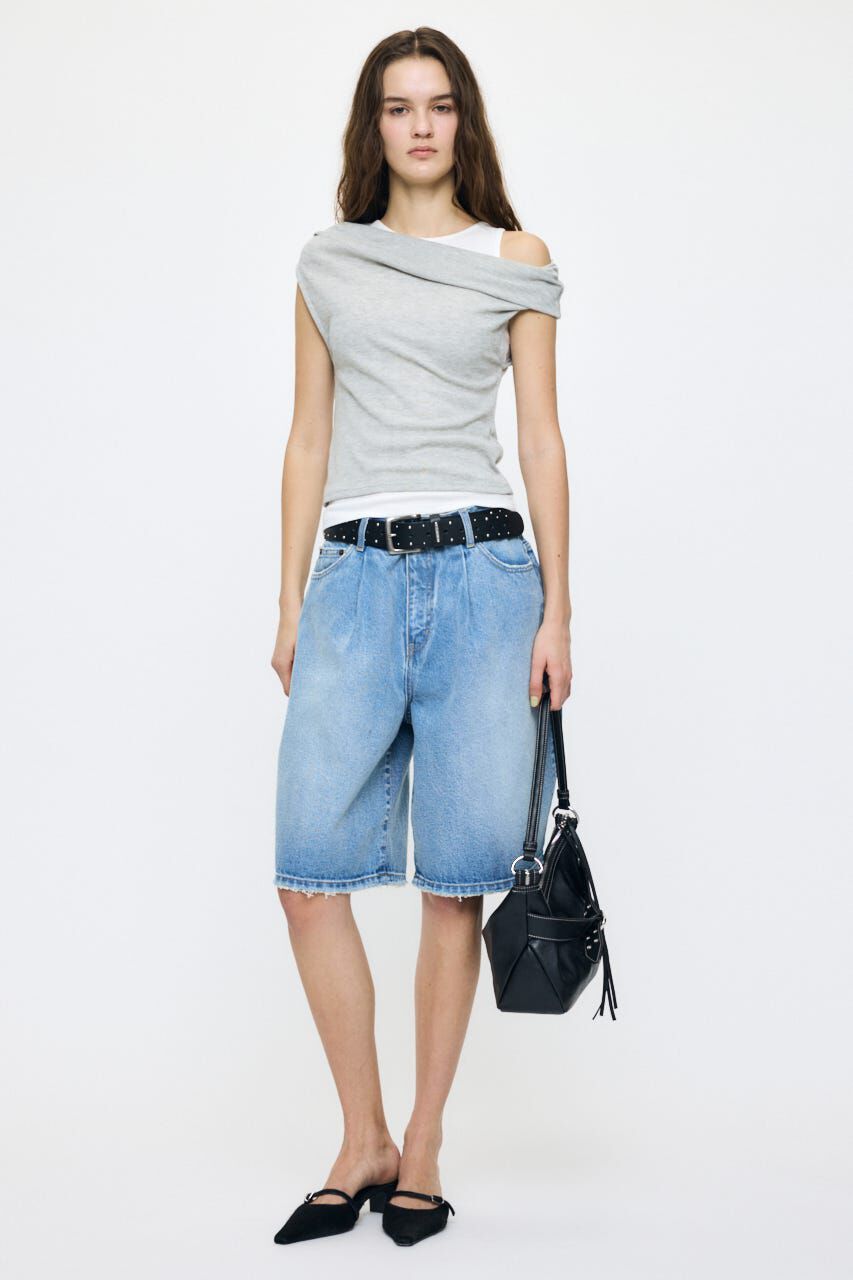 MOUSSY「LAYERED OFF SHOULDER トップス」|Tシャツ・カットソー|
