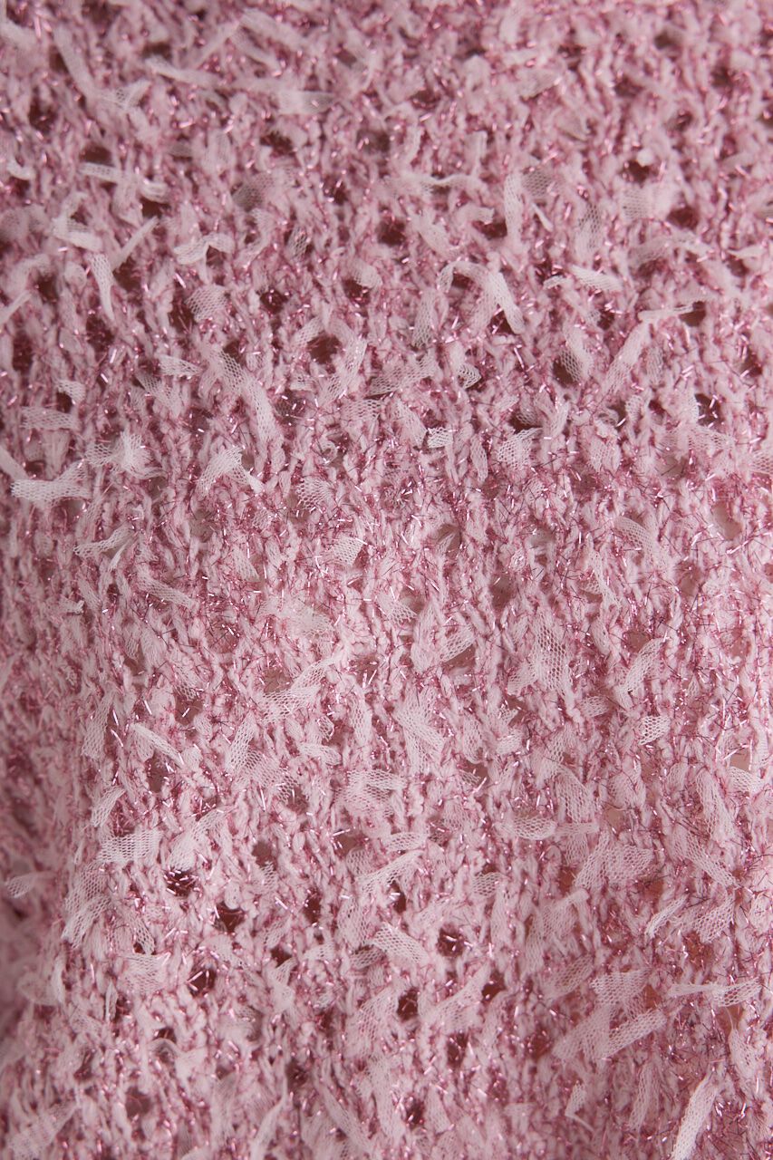 rienda「ラメシャギーメッシュKnit TOP」|ニット・セーター|