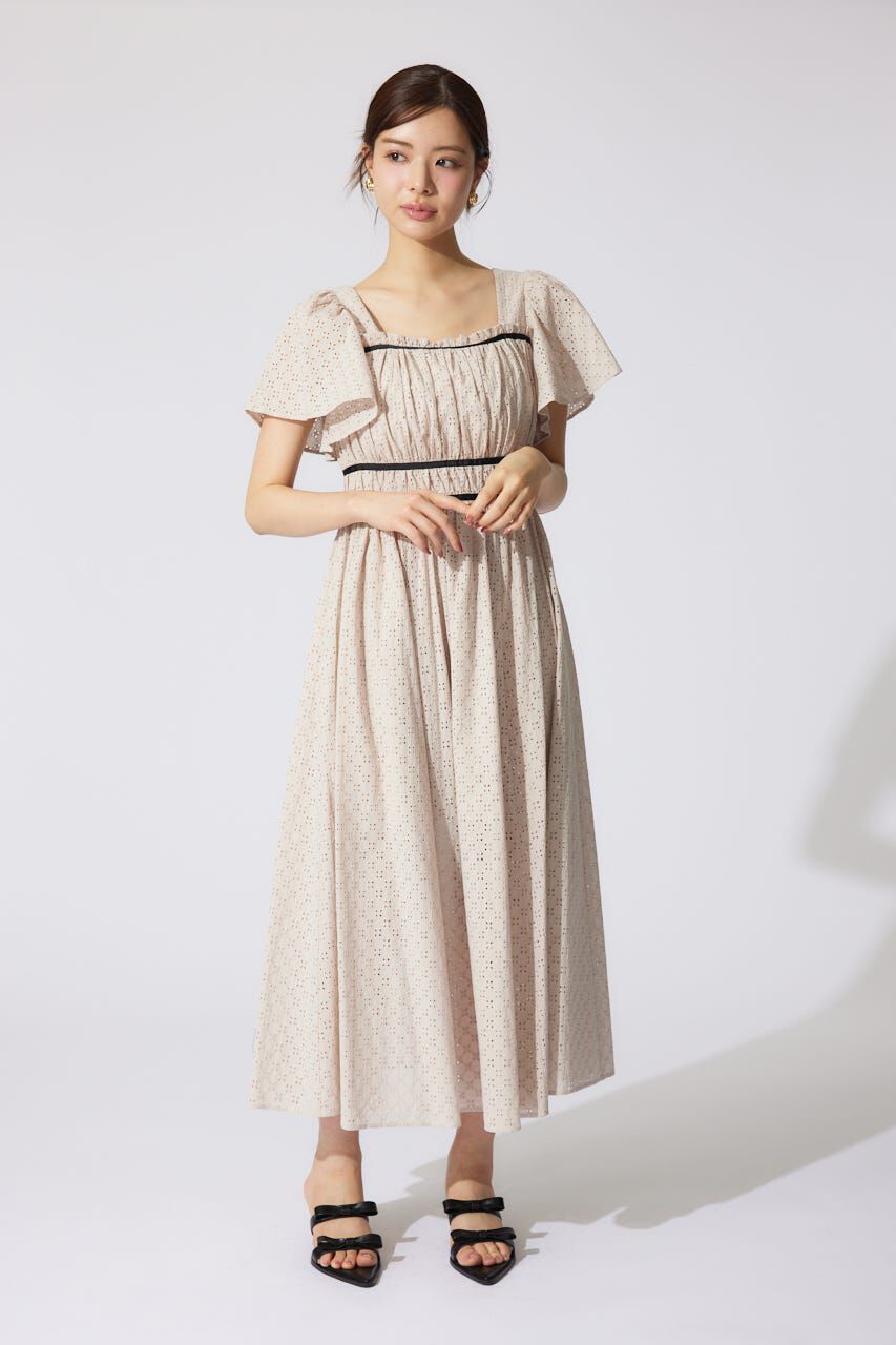 rienda「コットンレースフレアワンピース」|ワンピース|