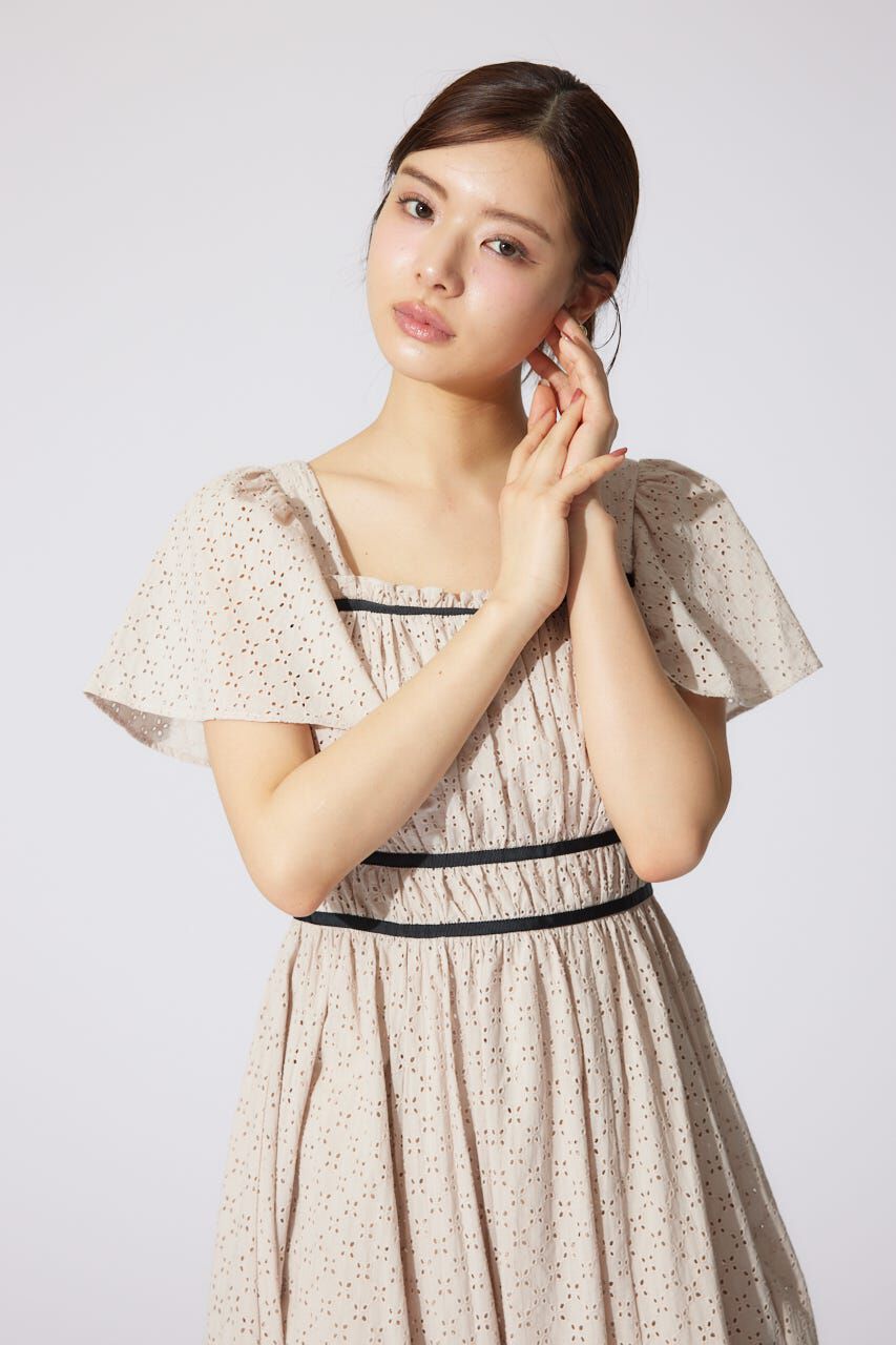 rienda「コットンレースフレアワンピース」|ワンピース|