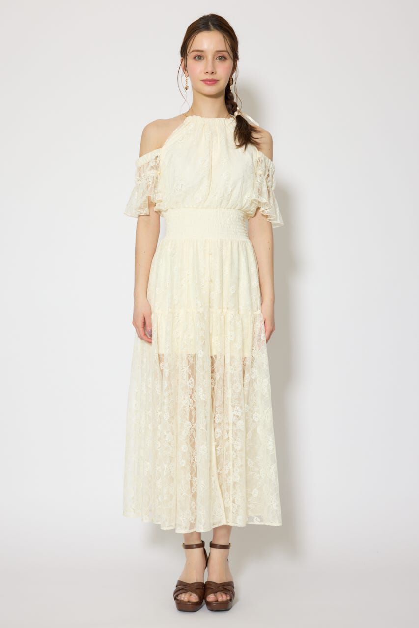 rienda「2WAYホルターネックレースロンパース」|ワンピース|