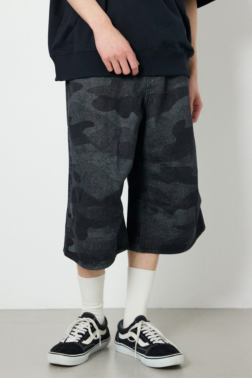RODEO CROWNS「カモフラデニムバミューダパンツ」|デニム|BLK