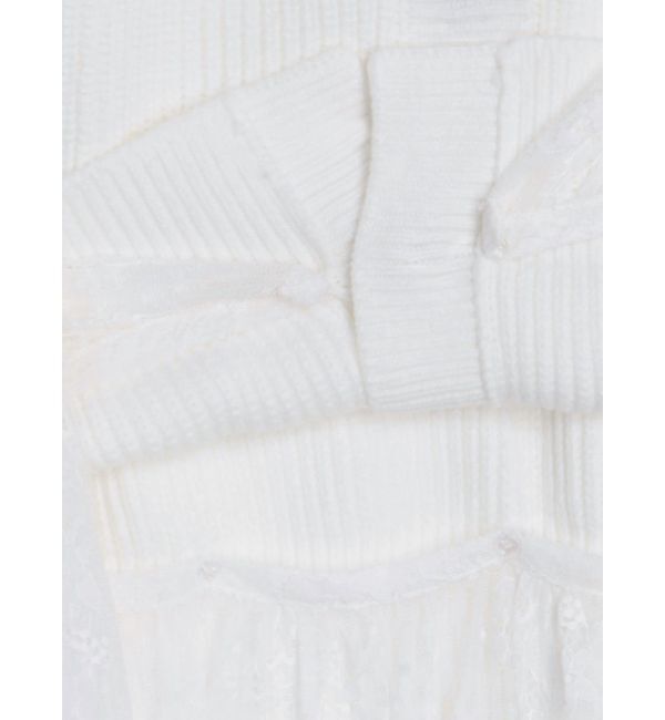 CALNAMUR「LACE&times;KNIT LONG CD/レース&times;ニットロングカーディガン」|カーディガン|