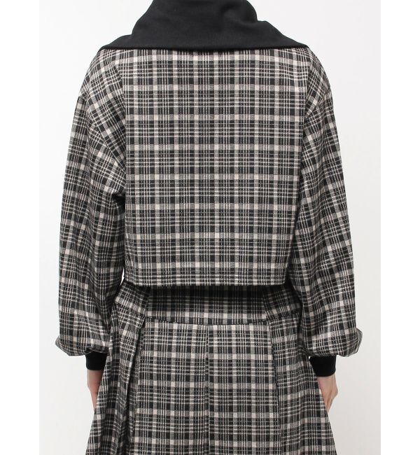 CALNAMUR「チェックニットソーブルゾン」|ブルゾン・スタジャン|