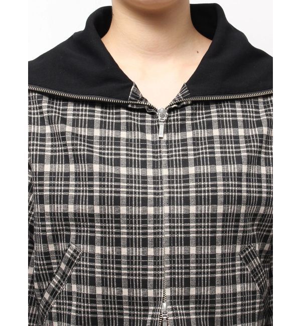 CALNAMUR「チェックニットソーブルゾン」|ブルゾン・スタジャン|