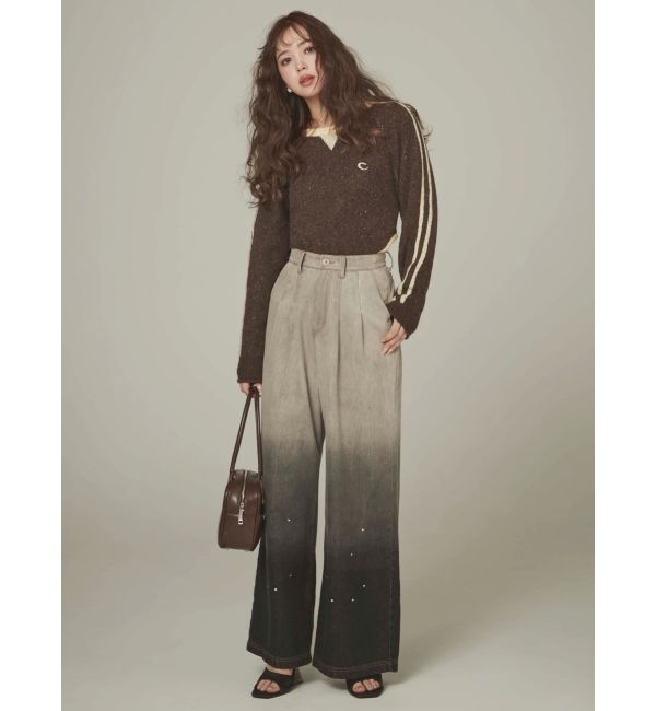 CALNAMUR「バックロゴジャガードユニフォームボディスーツ」|ニット・セーター|