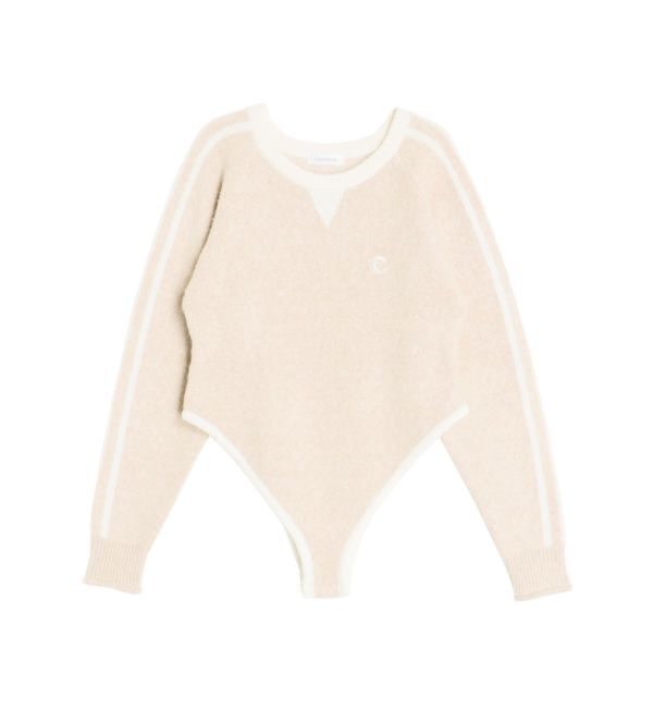 CALNAMUR「バックロゴジャガードユニフォームボディスーツ」|ニット・セーター|
