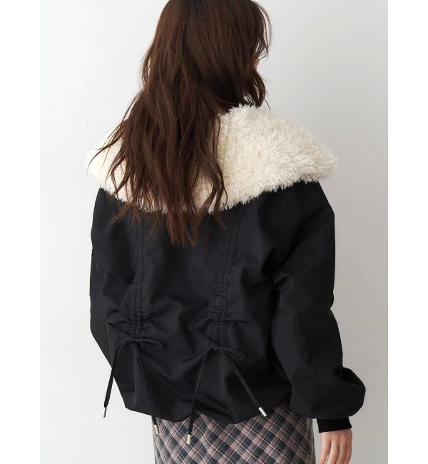 CALNAMUR「ファーカラーバルーンブルゾン」|ブルゾン・スタジャン|