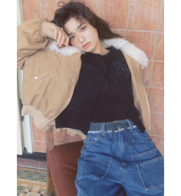 CALNAMUR「ファーカラーバルーンブルゾン」|ブルゾン・スタジャン|