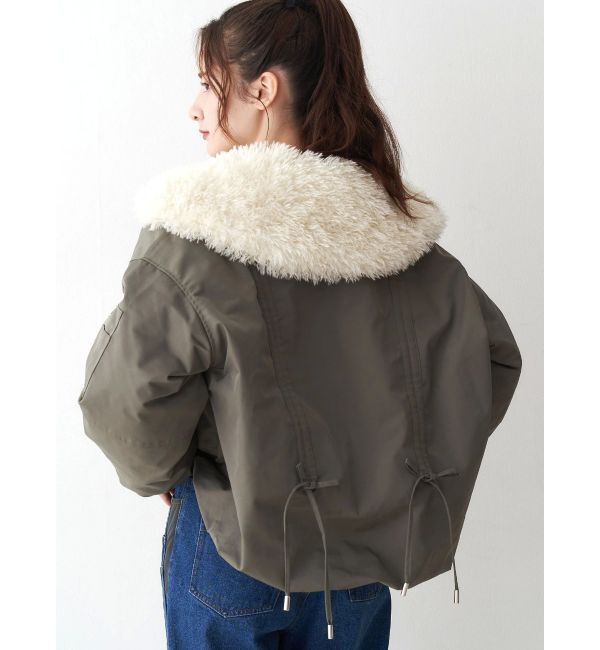 CALNAMUR「ファーカラーバルーンブルゾン」|ブルゾン・スタジャン|