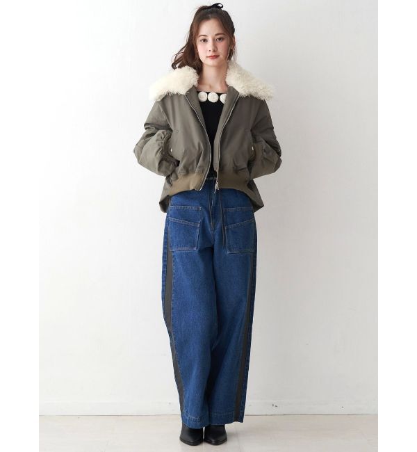 CALNAMUR「ファーカラーバルーンブルゾン」|ブルゾン・スタジャン|