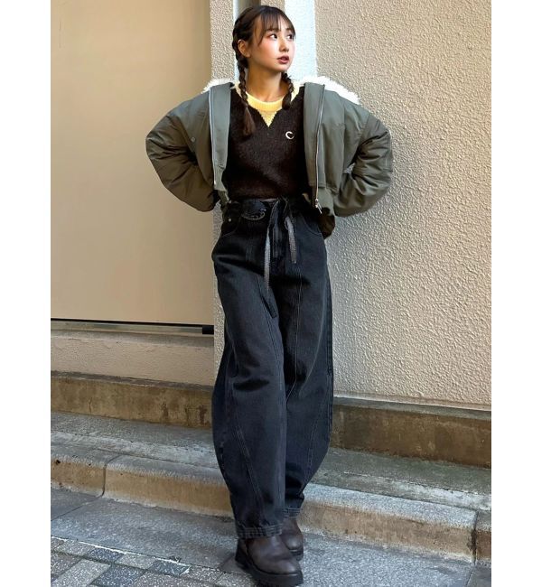 CALNAMUR「ファーカラーバルーンブルゾン」|ブルゾン・スタジャン|