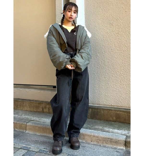 CALNAMUR「ファーカラーバルーンブルゾン」|ブルゾン・スタジャン|