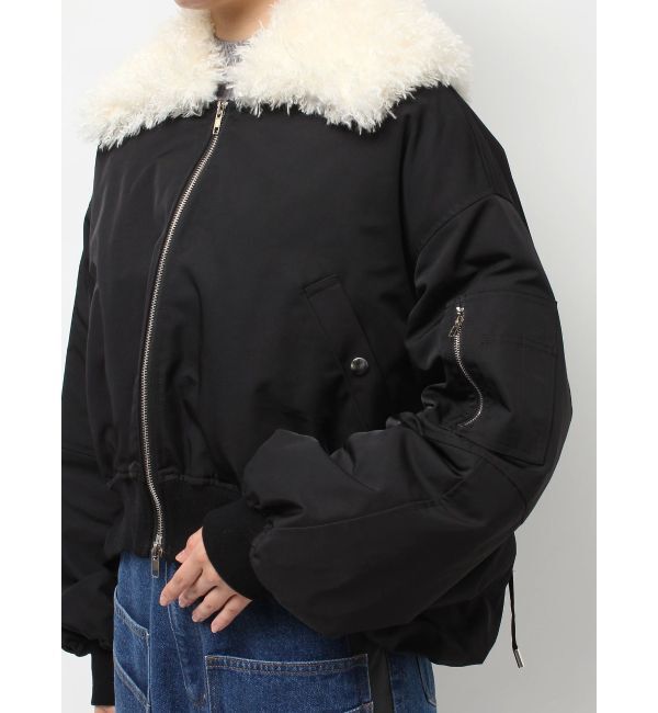 CALNAMUR「ファーカラーバルーンブルゾン」|ブルゾン・スタジャン|