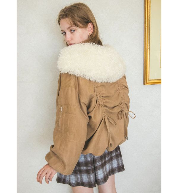 CALNAMUR「ファーカラーバルーンブルゾン」|ブルゾン・スタジャン|