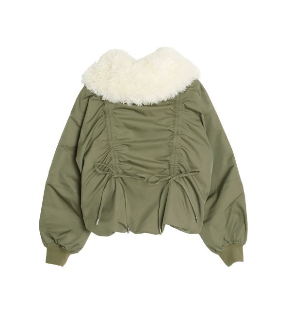 CALNAMUR「ファーカラーバルーンブルゾン」|ブルゾン・スタジャン|