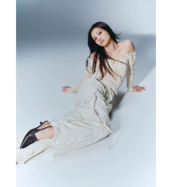 CALNAMUR「ピーチレースパットイントップス」|Tシャツ・カットソー|