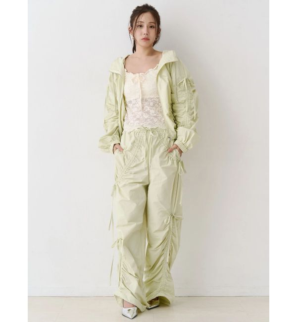 CALNAMUR「ピーチレースパットイントップス」|Tシャツ・カットソー|