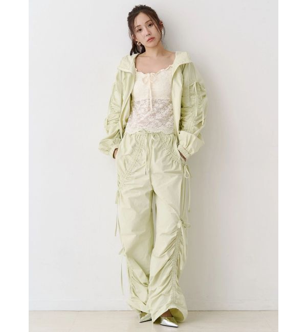 CALNAMUR「ピーチレースパットイントップス」|Tシャツ・カットソー|