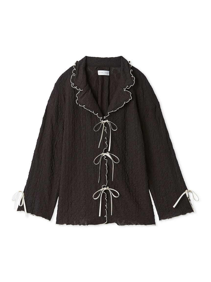 SNIDEL HOME「カットレース開襟シャツ」|ルームウェア|