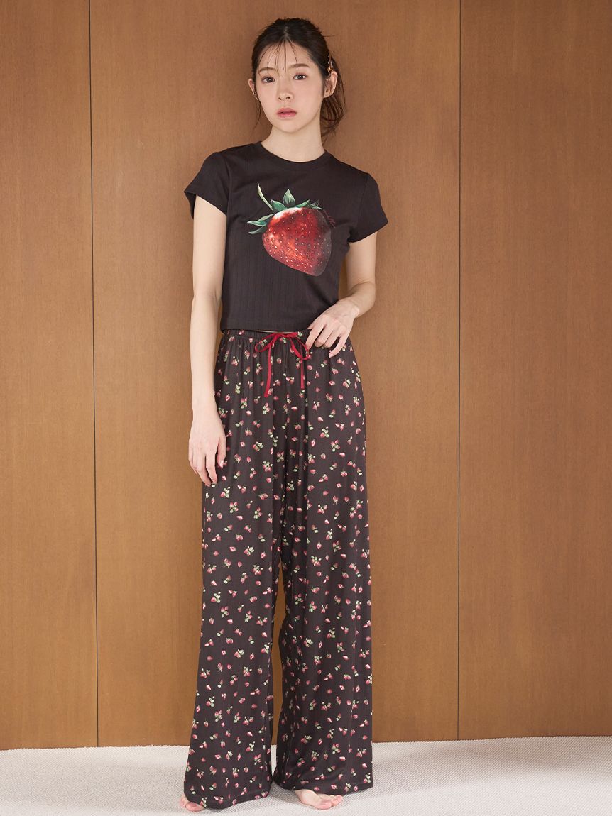 SNIDEL HOME「ストロベリーアイレットミニTシャツ」|ルームウェア|